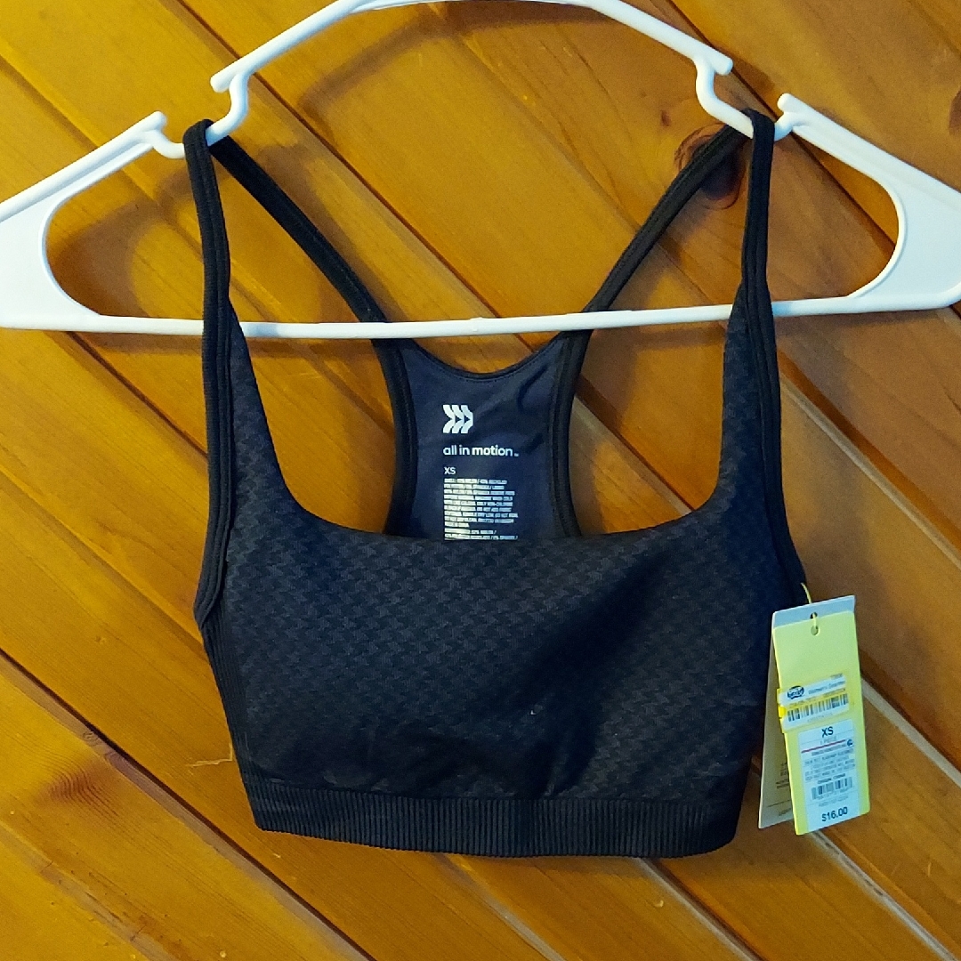 All In Motion Black Sports Bra - Xs